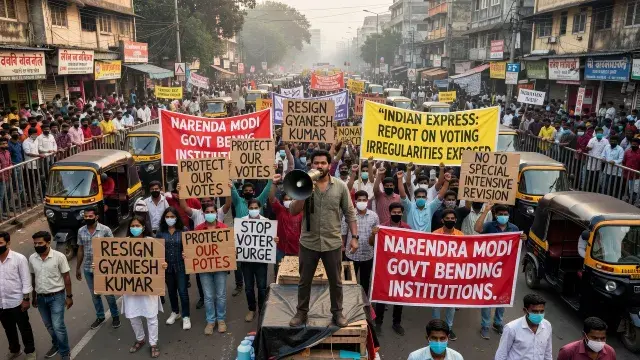Youth Protesters Confront India's Election Body Over Voter Purge